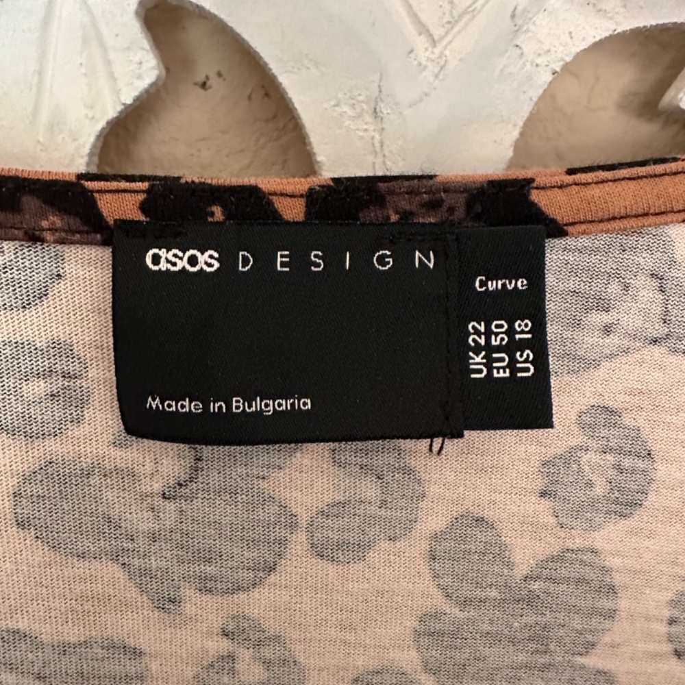 Asos Design Curve Leopard Print Long Sleeve Butto… - image 6